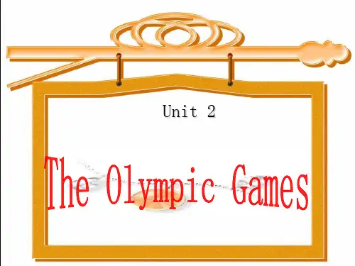 人教版高一英语必修二  Unit 2 The Olympic Games reading 课件