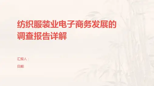 纺织服装业电子商务发展的调查报告详解