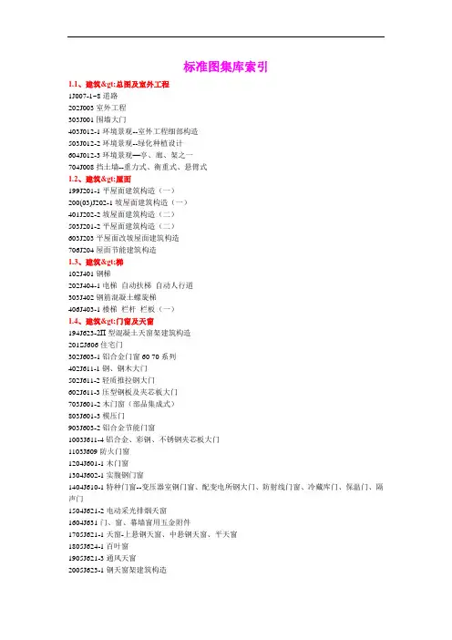 标准图集库索引