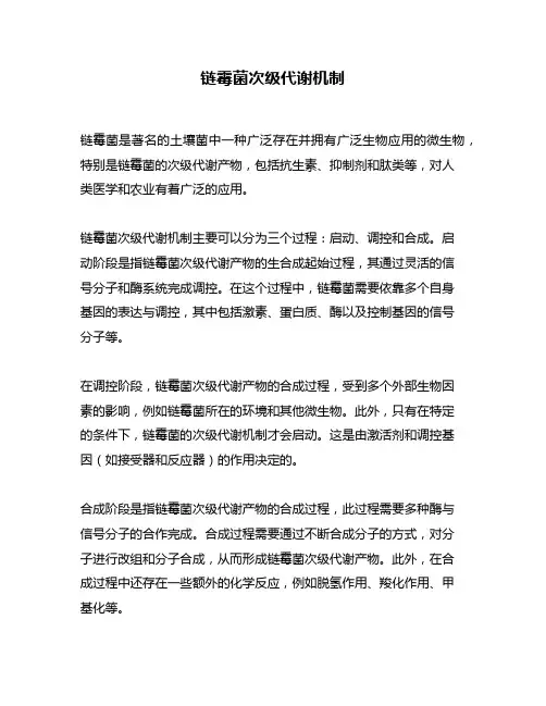 链霉菌次级代谢机制