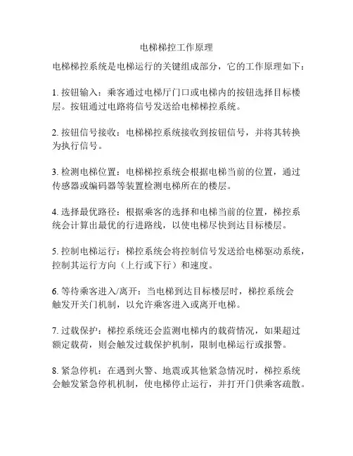 电梯梯控工作原理