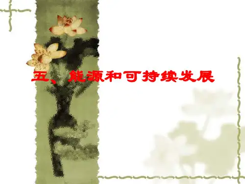 物理：17.5《能源与可持续发展》课件(人教版九年级)