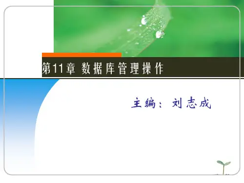 Oracle第11章数据库管理操作.pptx