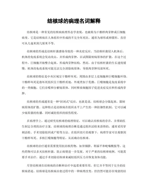 结核球的病理名词解释