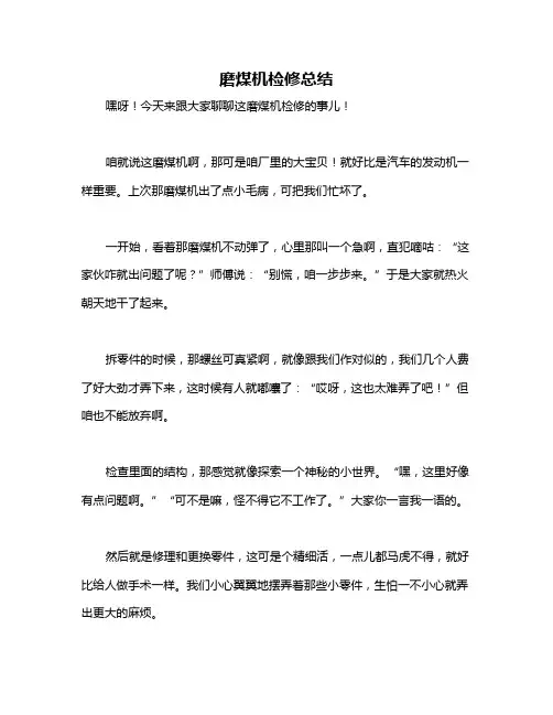 磨煤机检修总结