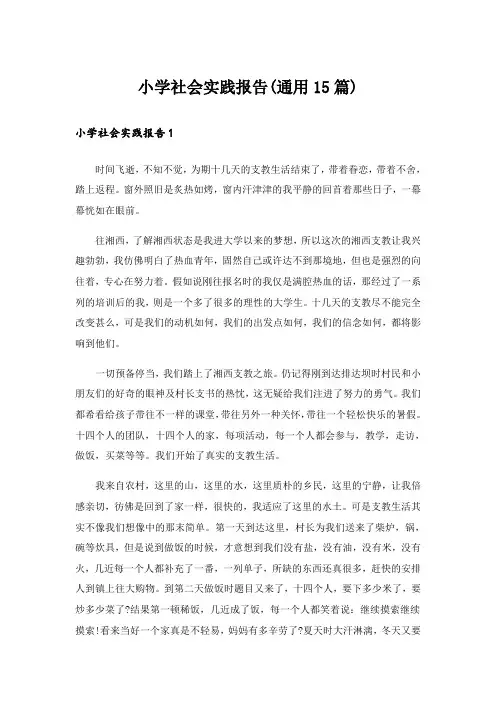 小学社会实践报告(通用15篇)_1