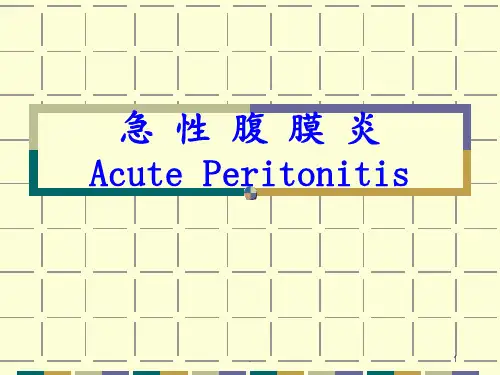腹膜炎的诊断与治疗PPT课件