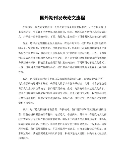 国外期刊发表论文流程