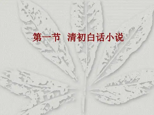 清初白话小
