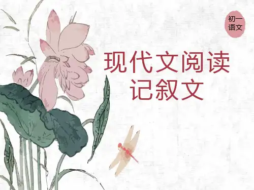 中考语文一轮复习：《记叙文阅读知识梳理》课件