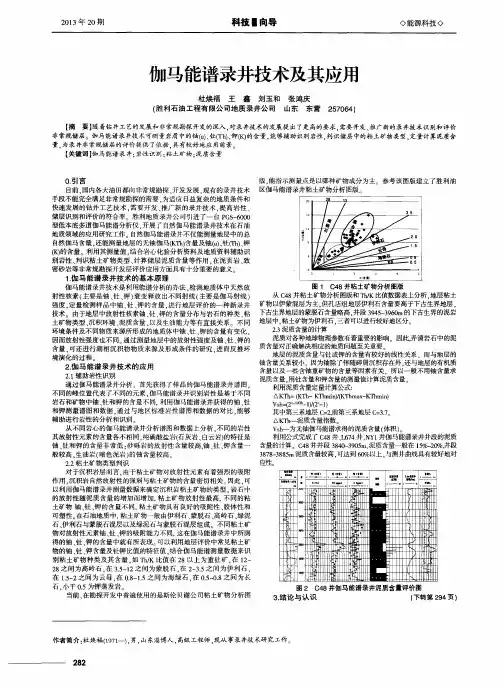 伽马能谱录井技术及其应用