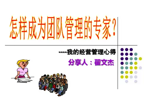 怎样成为团队管理的专家
