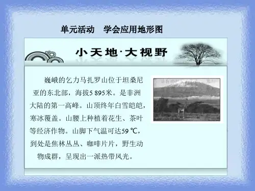 鲁教版地理必修1《单元活动 学会应用地形图》ppt