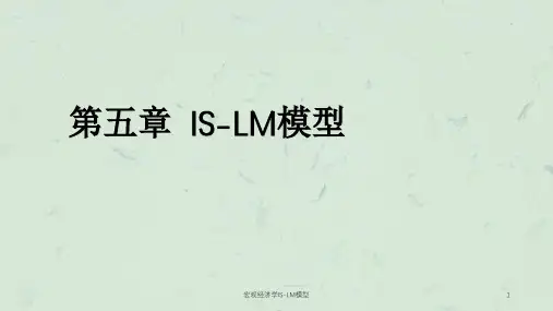 宏观经济学IS-LM模型课件