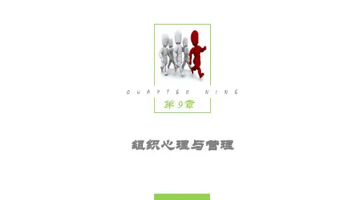 第9章 组织心理与管理 《管理心理学》PPT课件