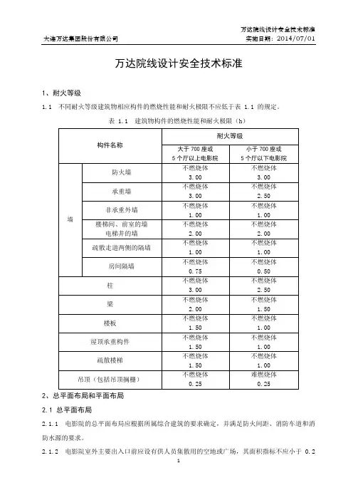 电影院线设计安全技术标准