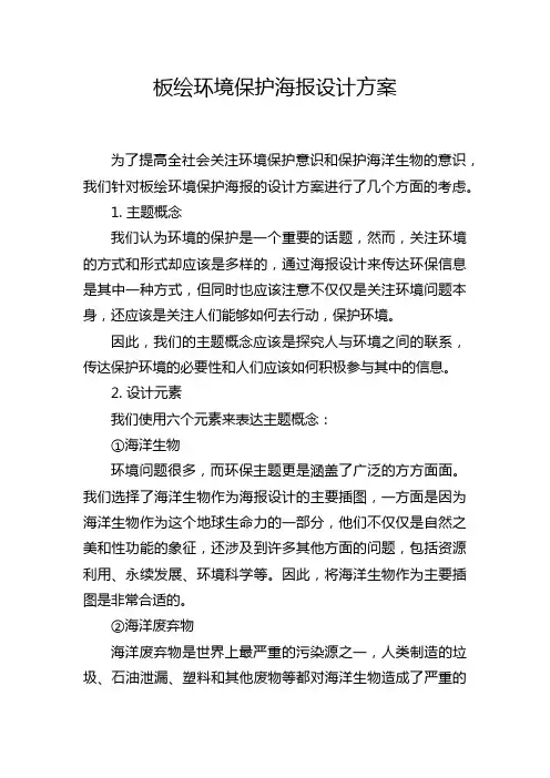板绘环境保护海报设计方案