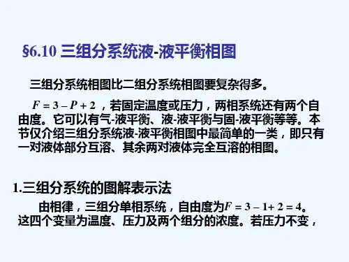 物理化学相平衡三组分总结