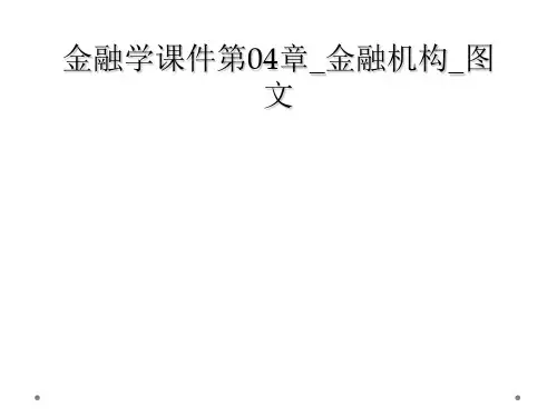 金融学课件第04章_金融机构_图文