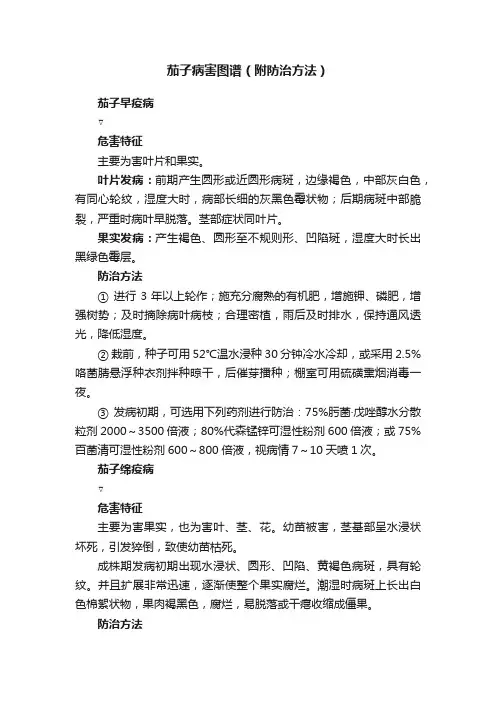 茄子病害图谱（附防治方法）