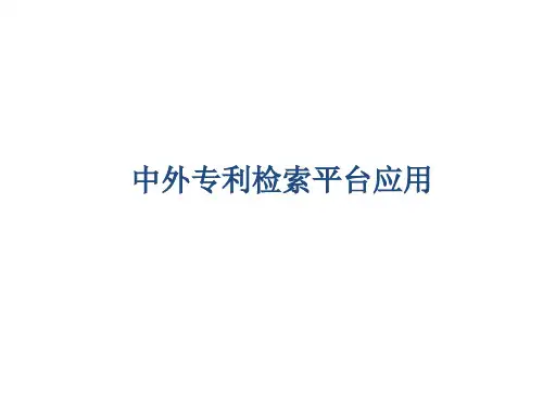 专利检索系统使用指南
