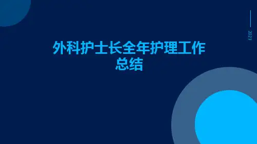 外科护士长全年护理工作总结PPT