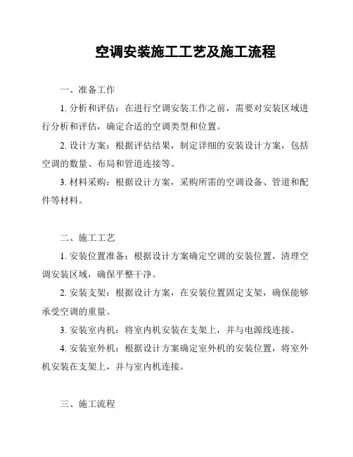 空调安装施工工艺及施工流程