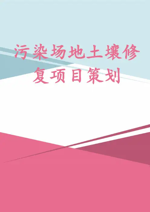 污染场地土壤修复项目策划