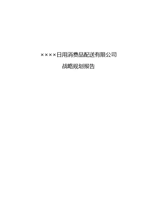 零售公司战略分析报告