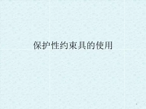 保护性约束具的使用ppt课件