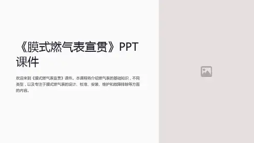 《膜式燃气表宣贯》课件
