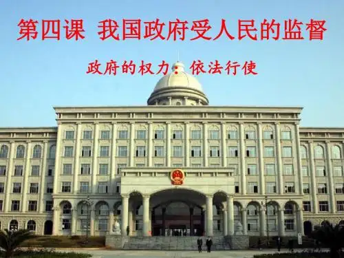 人教版高中政治必修2第二单元政府的权力：依法行使课件(共18张PPT)