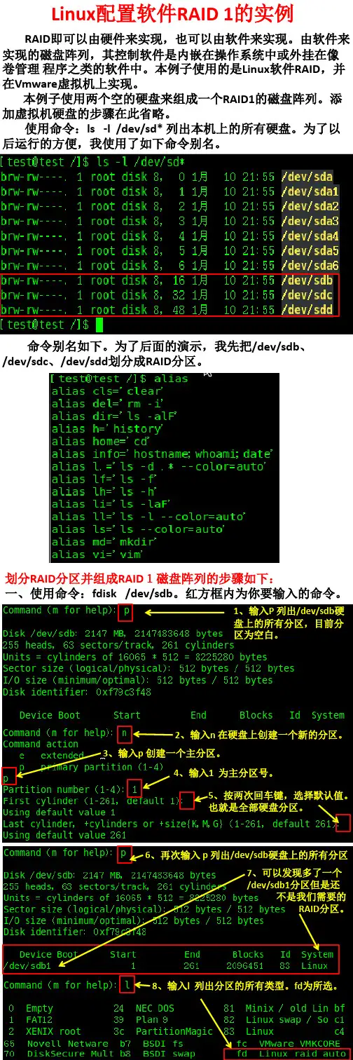 Linux配置软件RAID 1的实例