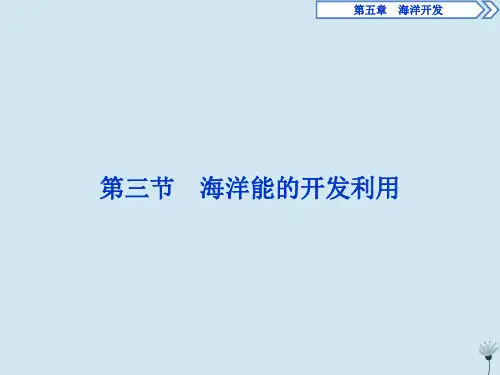 2019_2020学年高中地理第五章海洋开发第三节海洋能的开发利用课件新人教版选修2