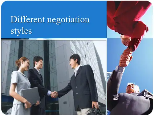 different negotiation style