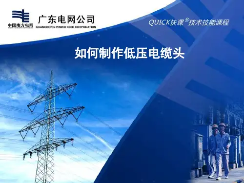 如何制作低压电缆头ppt课件