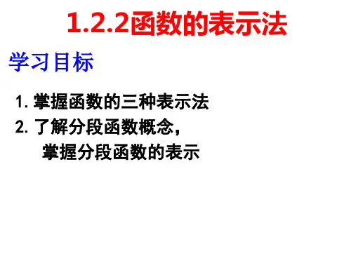 函数的表示法课件ppt