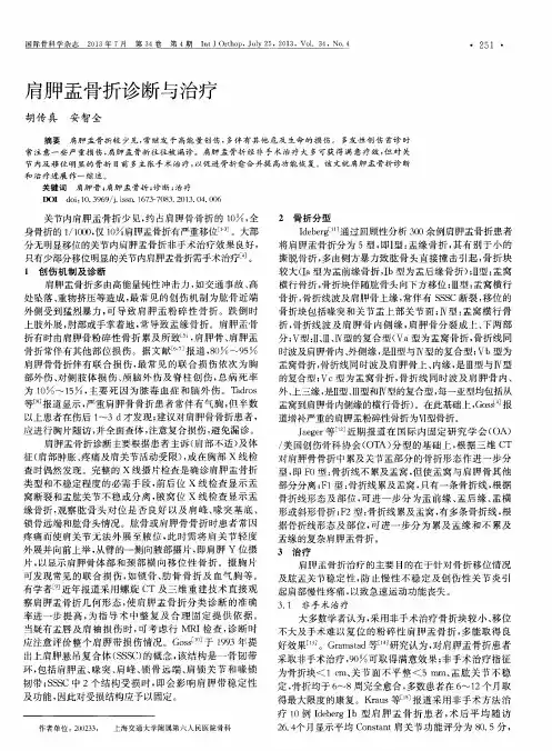 肩胛盂骨折诊断与治疗