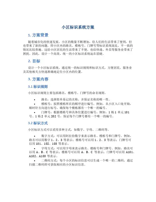 小区标识系统方案
