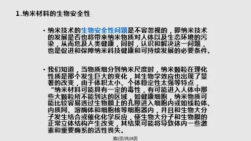 纳米材料的安全问题及对策