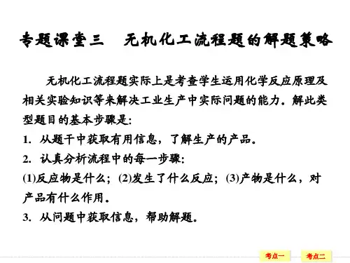 2015届高考总复习课件(新课标)：专题课堂+无机化工流程题的解题策略(共32张PPT)