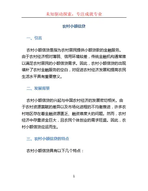 农村小额信贷(1)