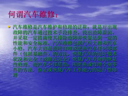 汽车运用与维修介绍