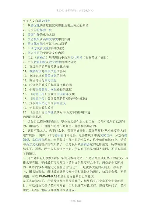 论文参考题目