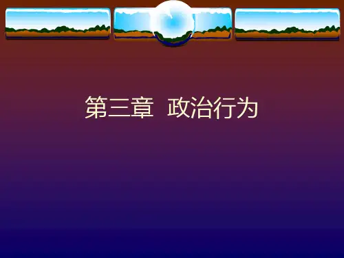 政治学原理第三章  政治行为