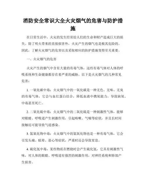 消防安全常识大全火灾烟气的危害与防护措施