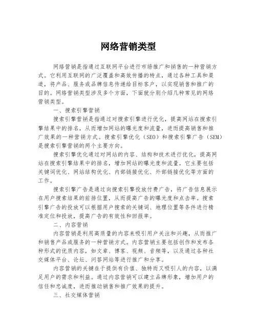 网络营销类型