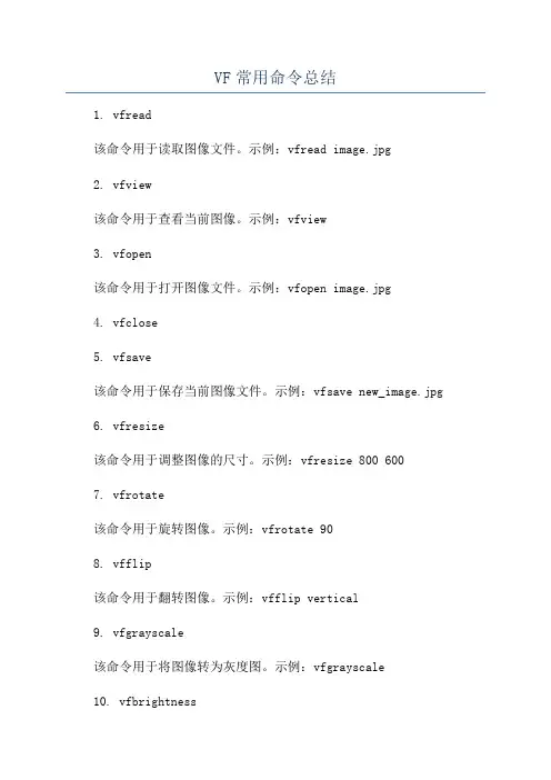 VF常用命令总结