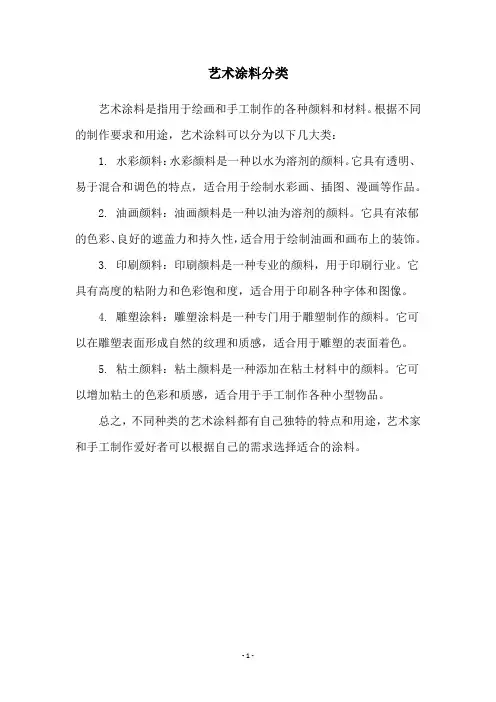艺术涂料分类