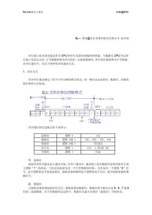 RS232原理
